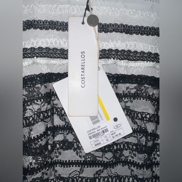 Costarellos NWT Size FR 34 (US 2) Lace-trimmed Embroidered Tulle Dress In White - Picture 8 of 9